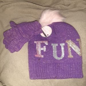 🤑Pom Beanie and Mittens Knitted Set